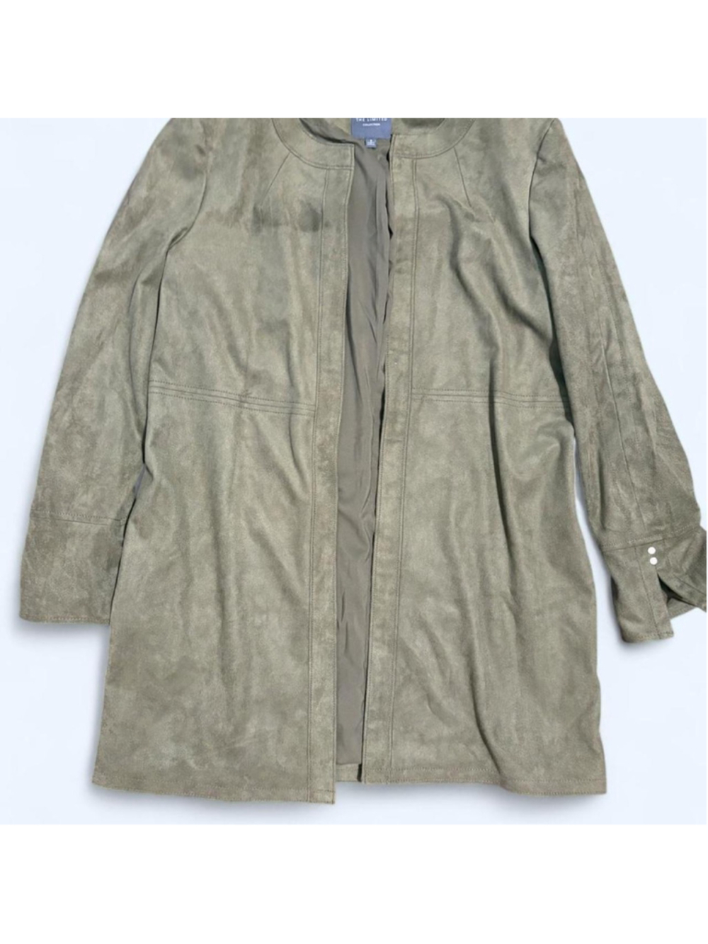 The Limited Collection olive green suede jacket in a size 8